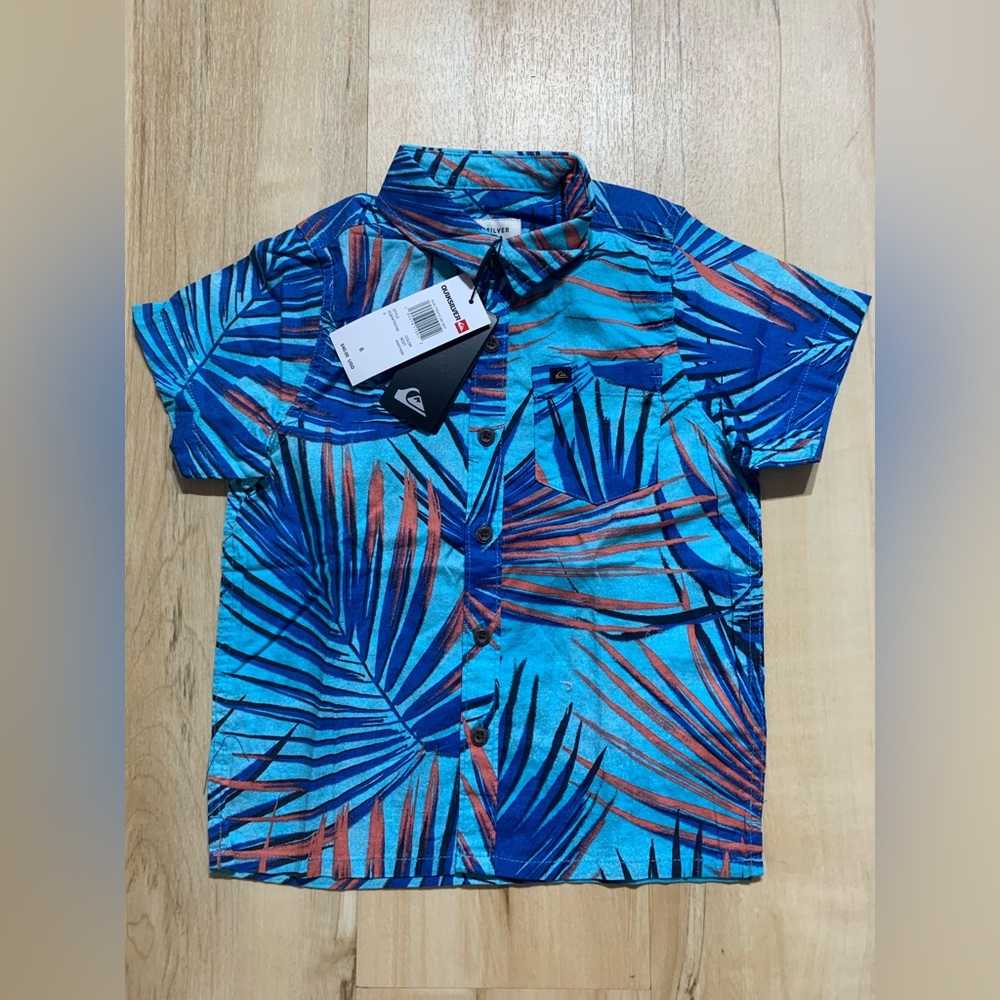 3 New Quiksilver shirt for boys sizes 3 4 and 6